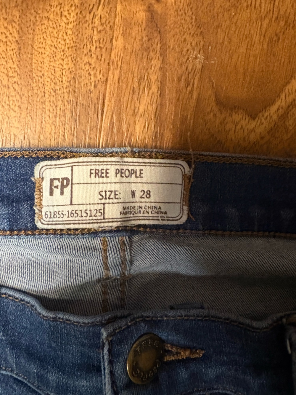 Free People Skinny Jeans in Medium Blue Denim